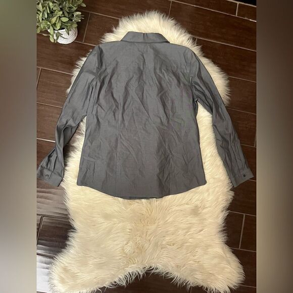 Foxcroft Grey button up long-sleeved sz 12 - Picture 5 of 8